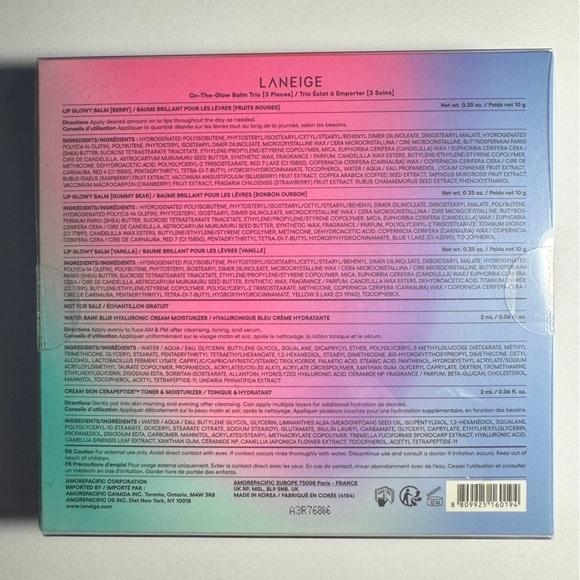 Laneige On The Glow Balm Trio Holiday 2024 Set of 3 Full Size Lip Glowy Balm - Picture 2 of 9